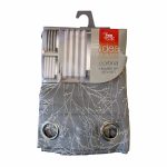 Cortina Casa Palm 140x260cm Gris Poli