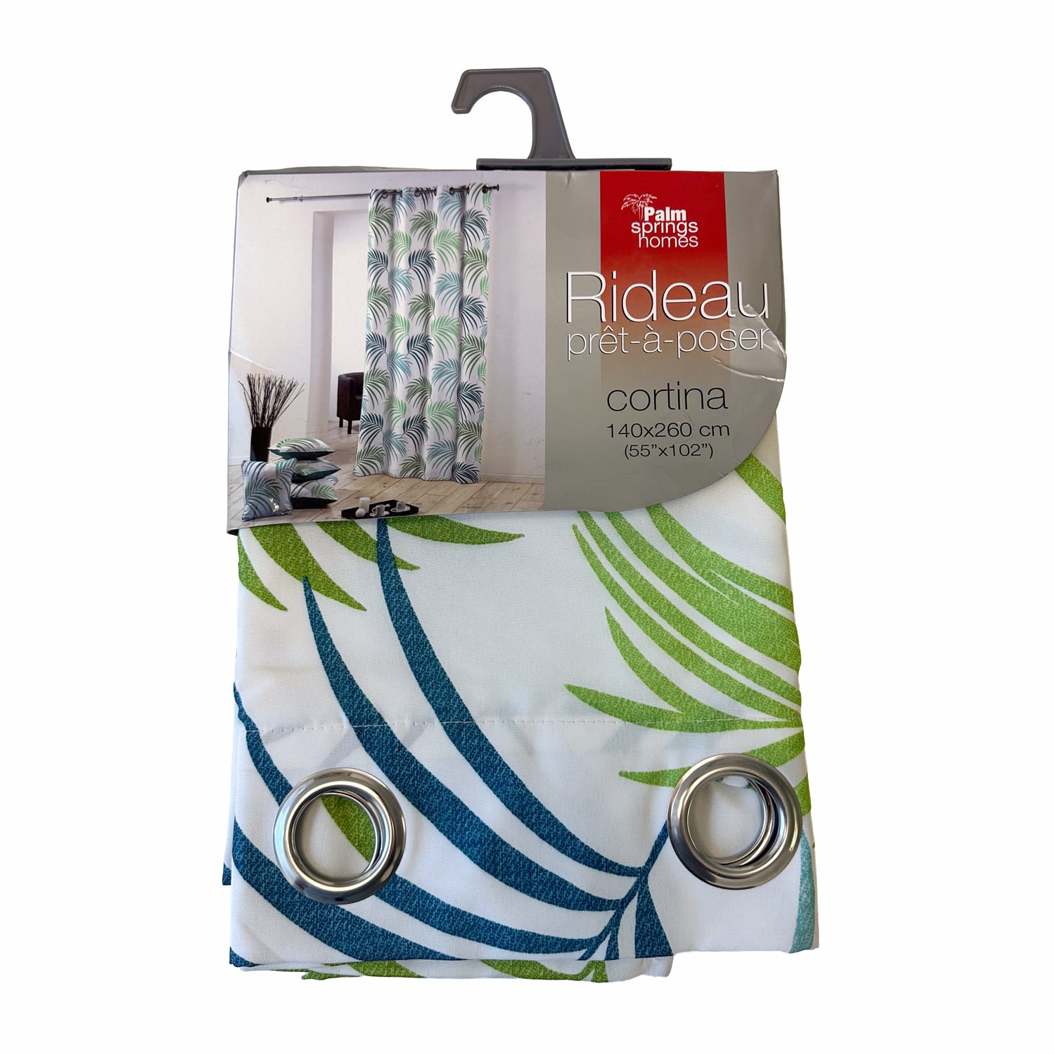 770-A1800285-min Cortina Casa Palm 140x260cm Color Poli - Imagen 1